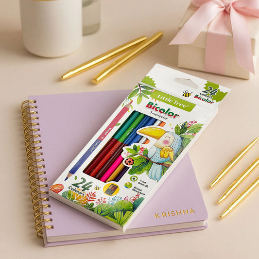 Personalized Name Printed Color Pencil Set – 24 Shades
