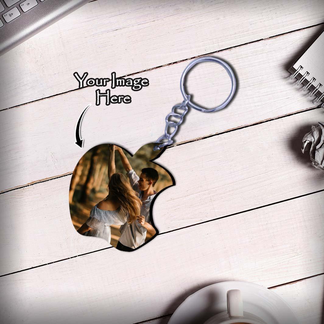 Personalized Rectangular Photo Wooden Keychain