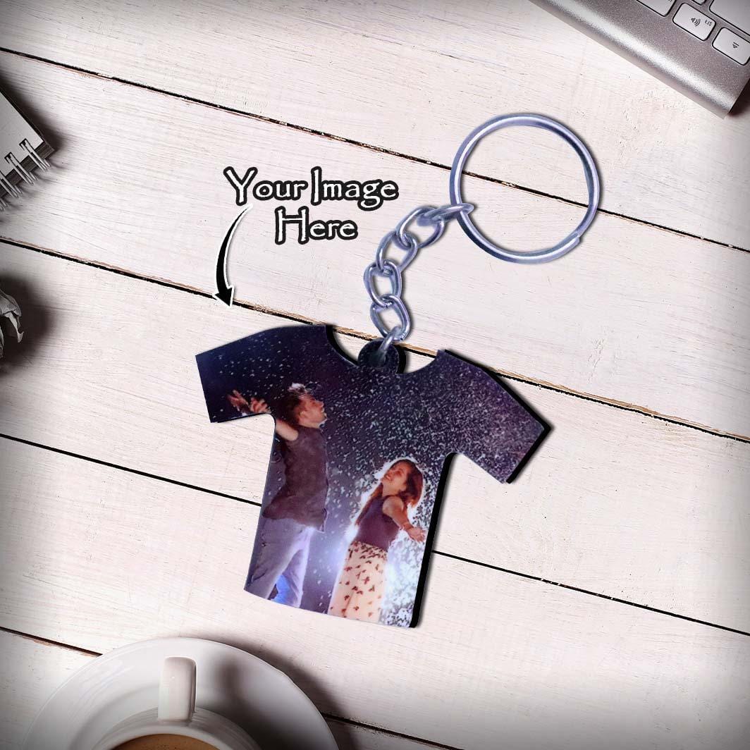Personalized Rectangular Photo Wooden Keychain
