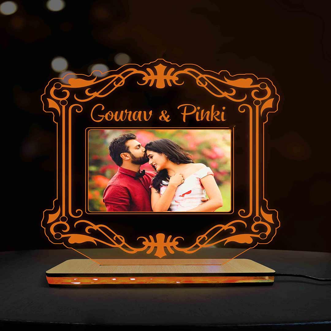 Acrylic Multi-Led Table Lamp For Couple