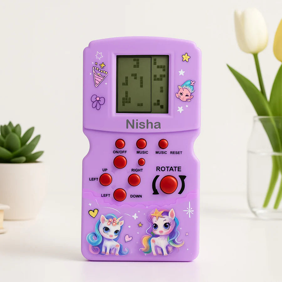 Personalized Unicorn Brick Console Game