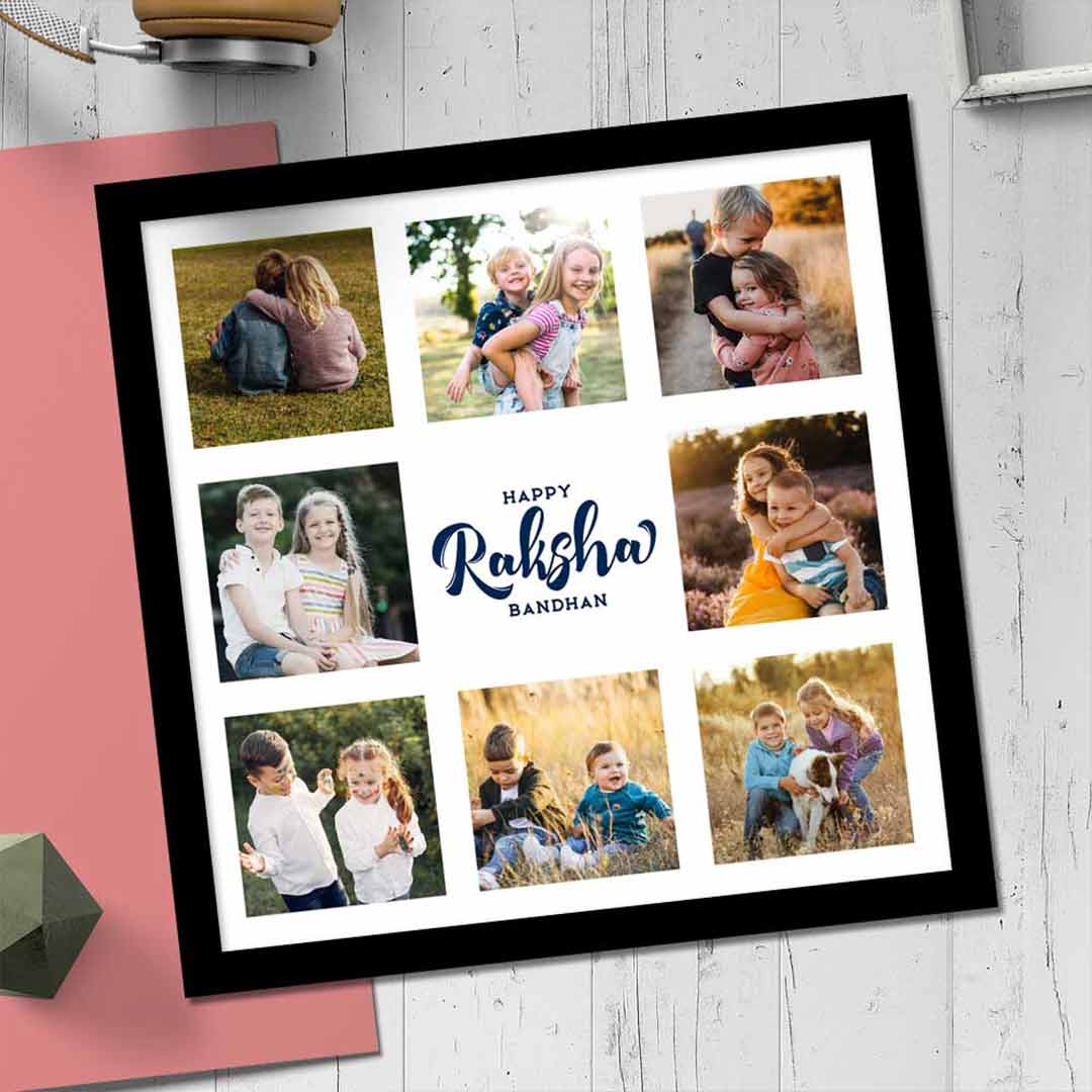 Personalized Moon Shape Black Photo Frame