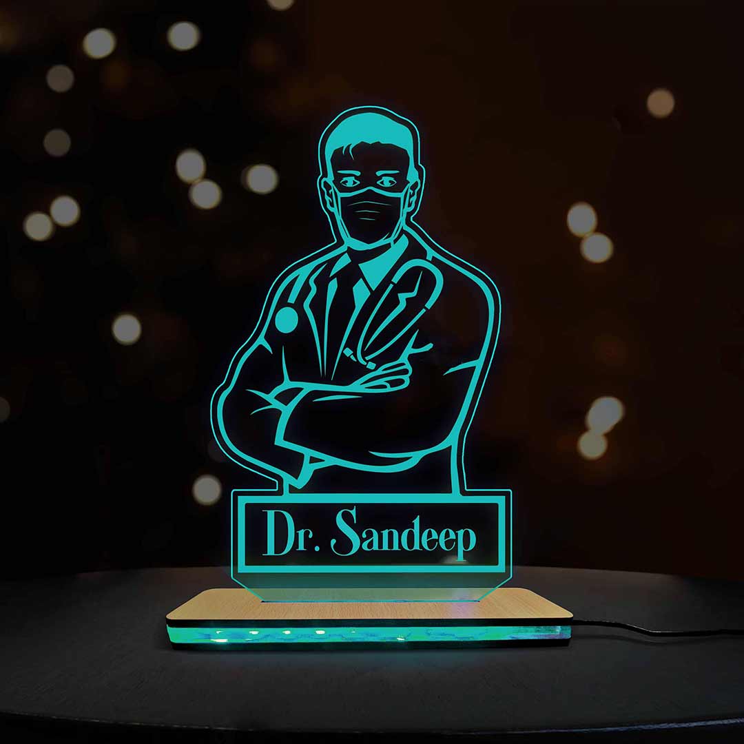 3d Acrylic Multi-Colored Doctor LED Lamp