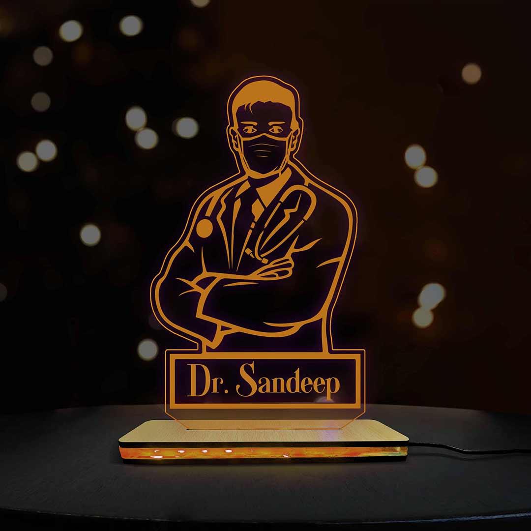 3d Acrylic Multi-Colored Doctor LED Lamp