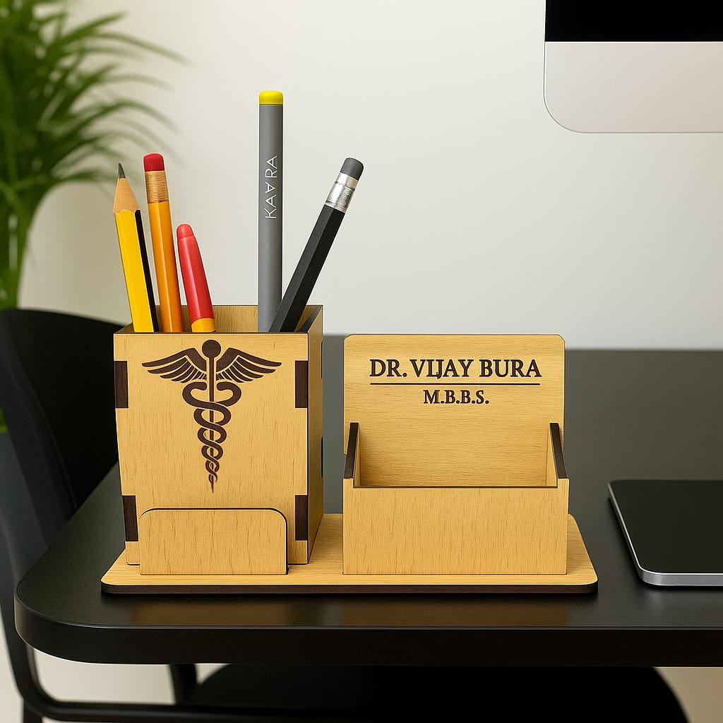 Doctor Pen Stand With Card Holder