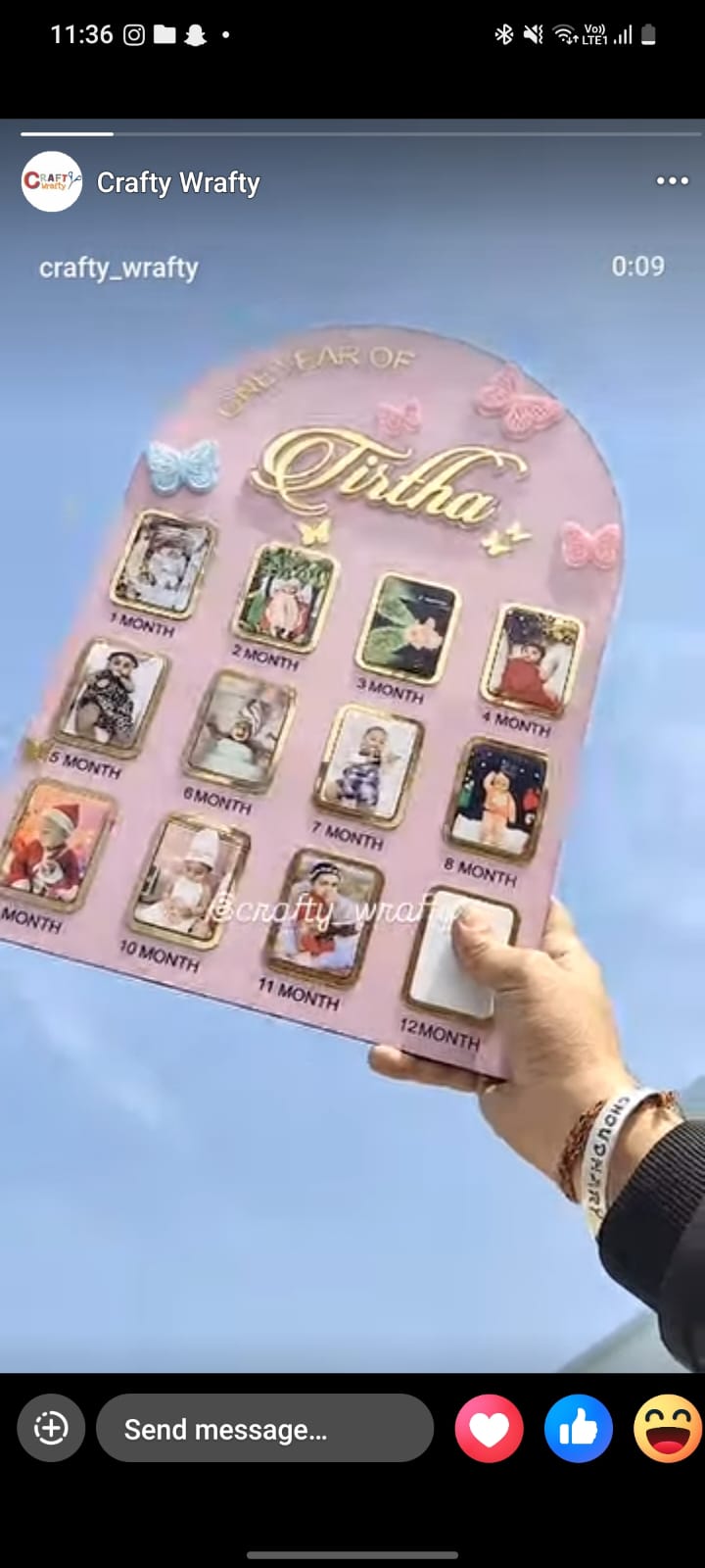 Acrylic Baby Uv Frame