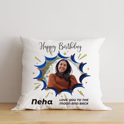 Personalized Square Photo Cushion 15x15"