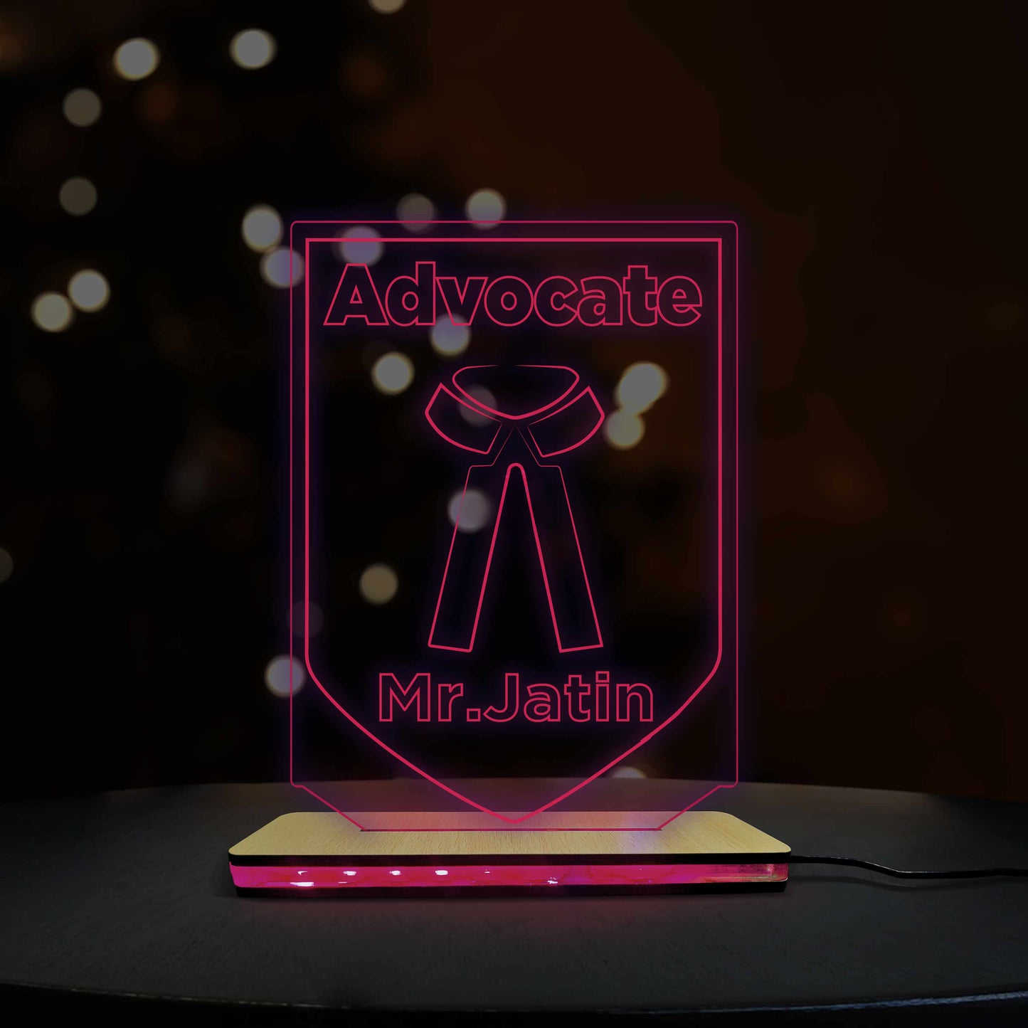 3d Acrylic Multi-Colored Advocate LED Lamp