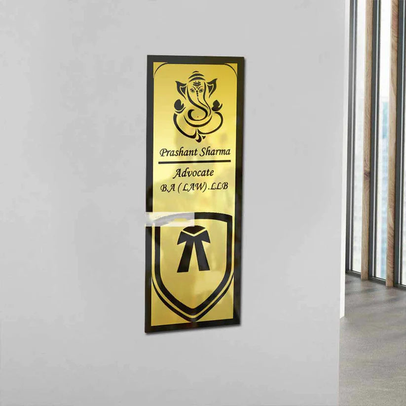 Customized Black Acrylic Home Name Plates