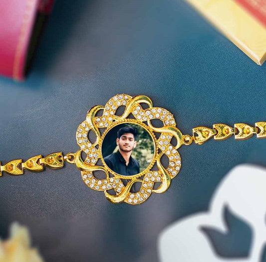 Customise photo metel Rakhi.