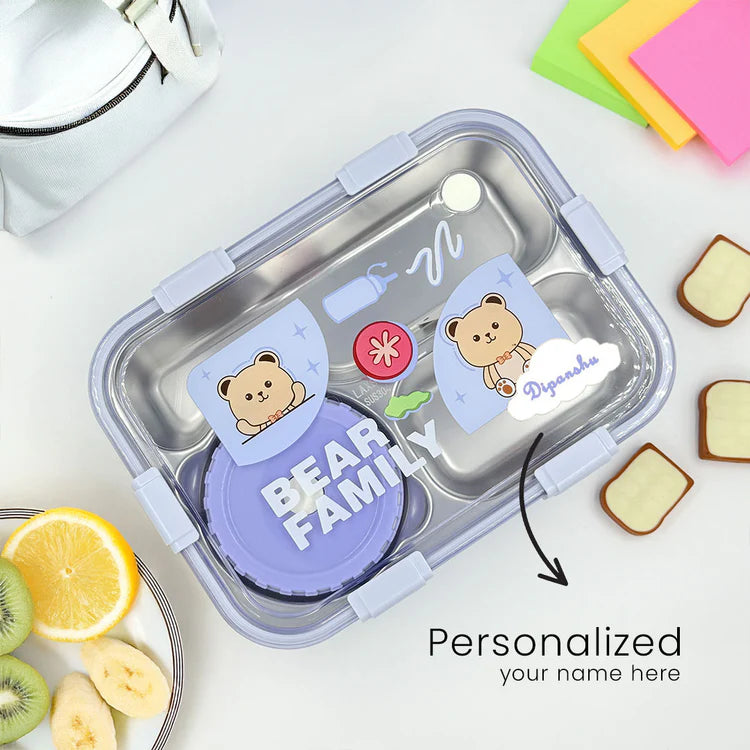 3-Compartment Stainless Steel Thermal Lunchbox - 950ml
