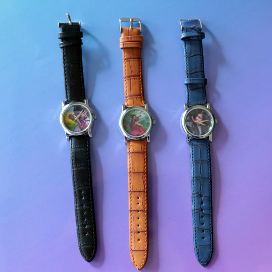 Customized Brown Leather Wrist Watch