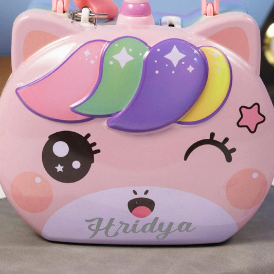 Customise Metel Piggy Bank With Lock
