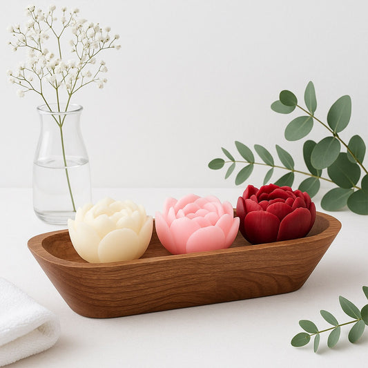 Lotus Flower Scented Candle Set
