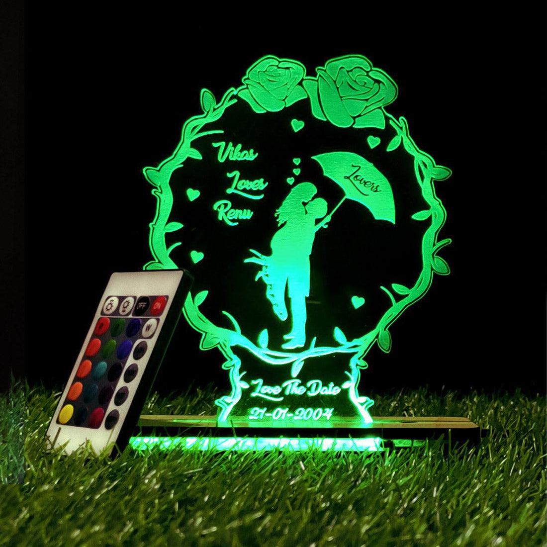 3d Acrylic Love The Date LED Lamp