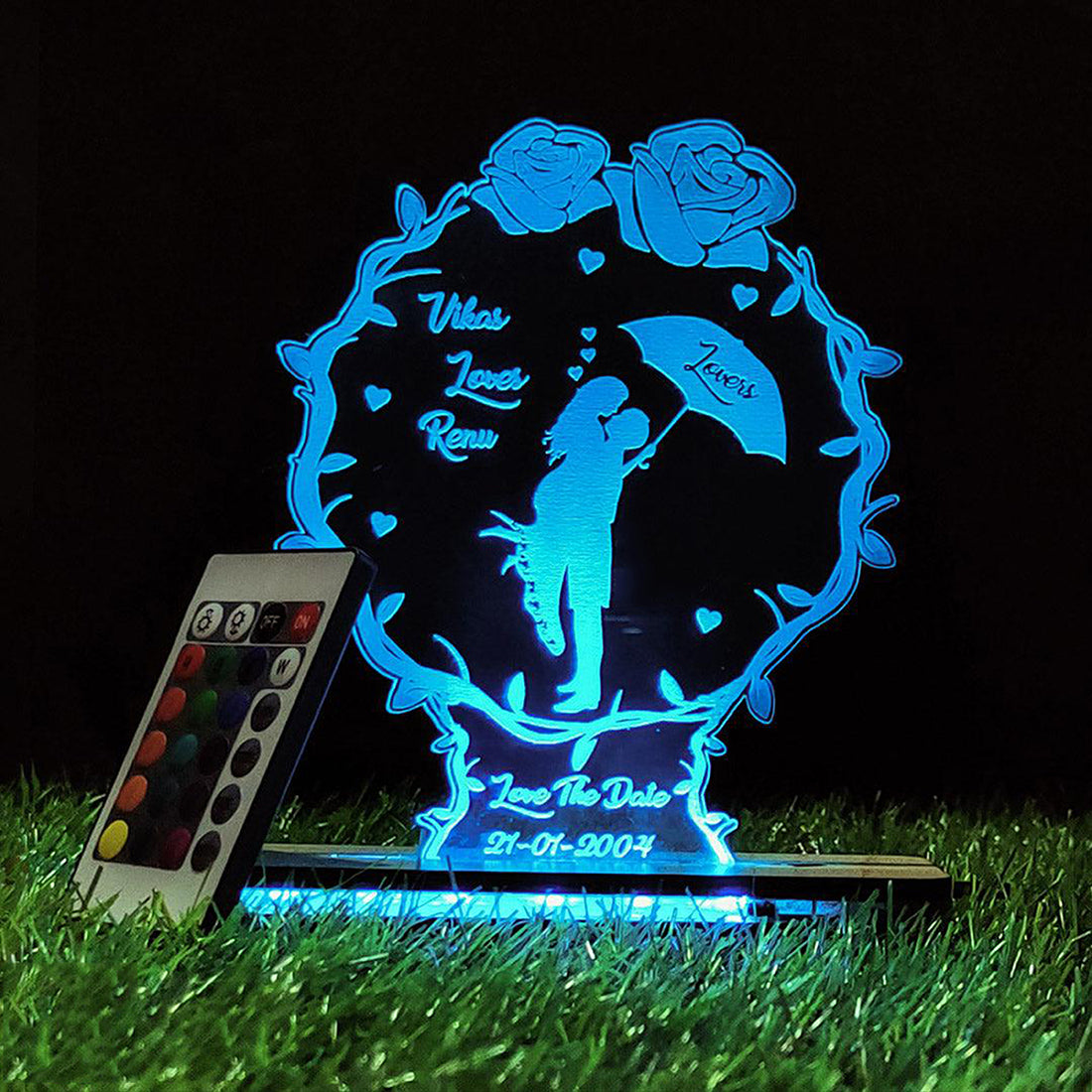 3d Acrylic Love The Date LED Lamp