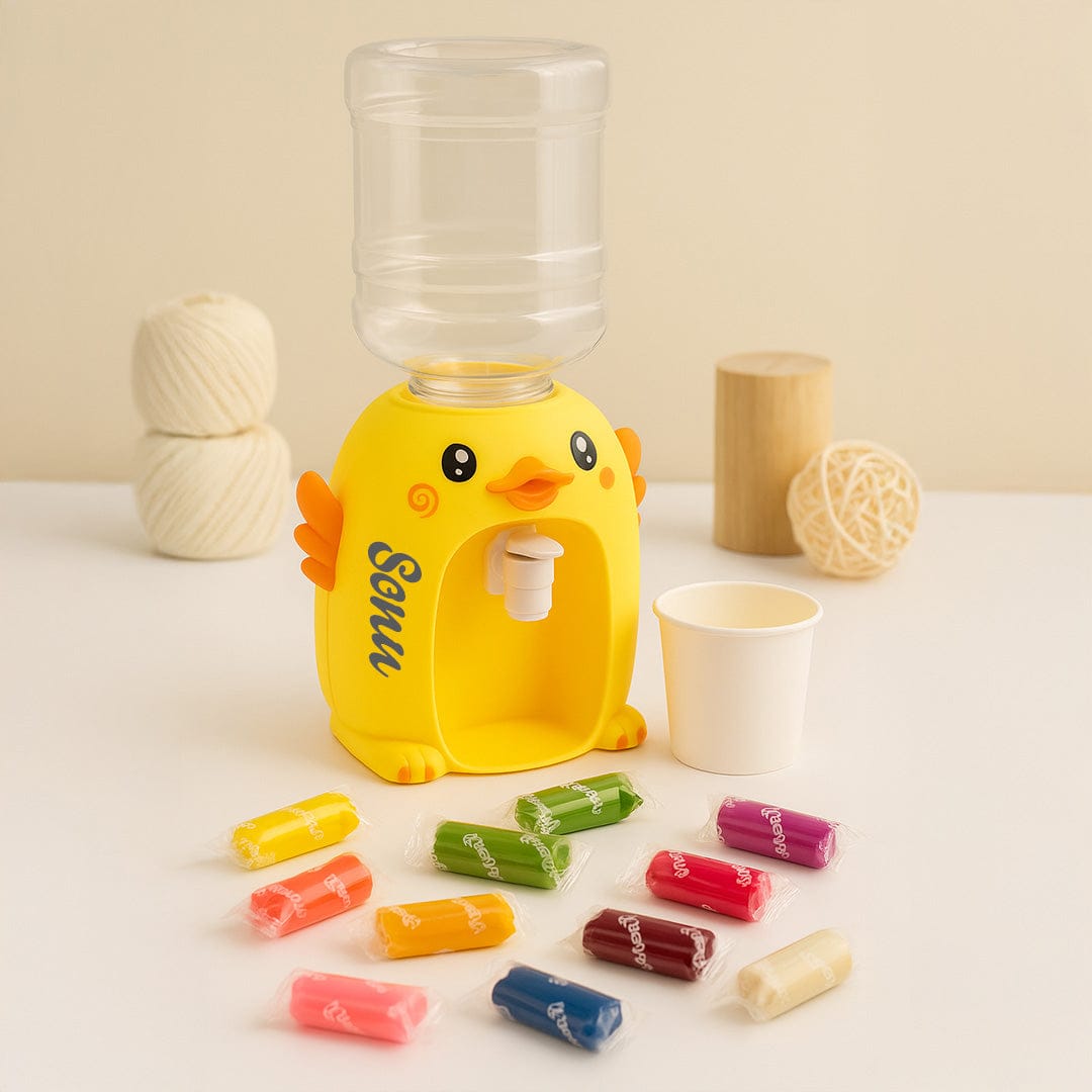 Customize Cute Kids' Water Dispenser with clay.