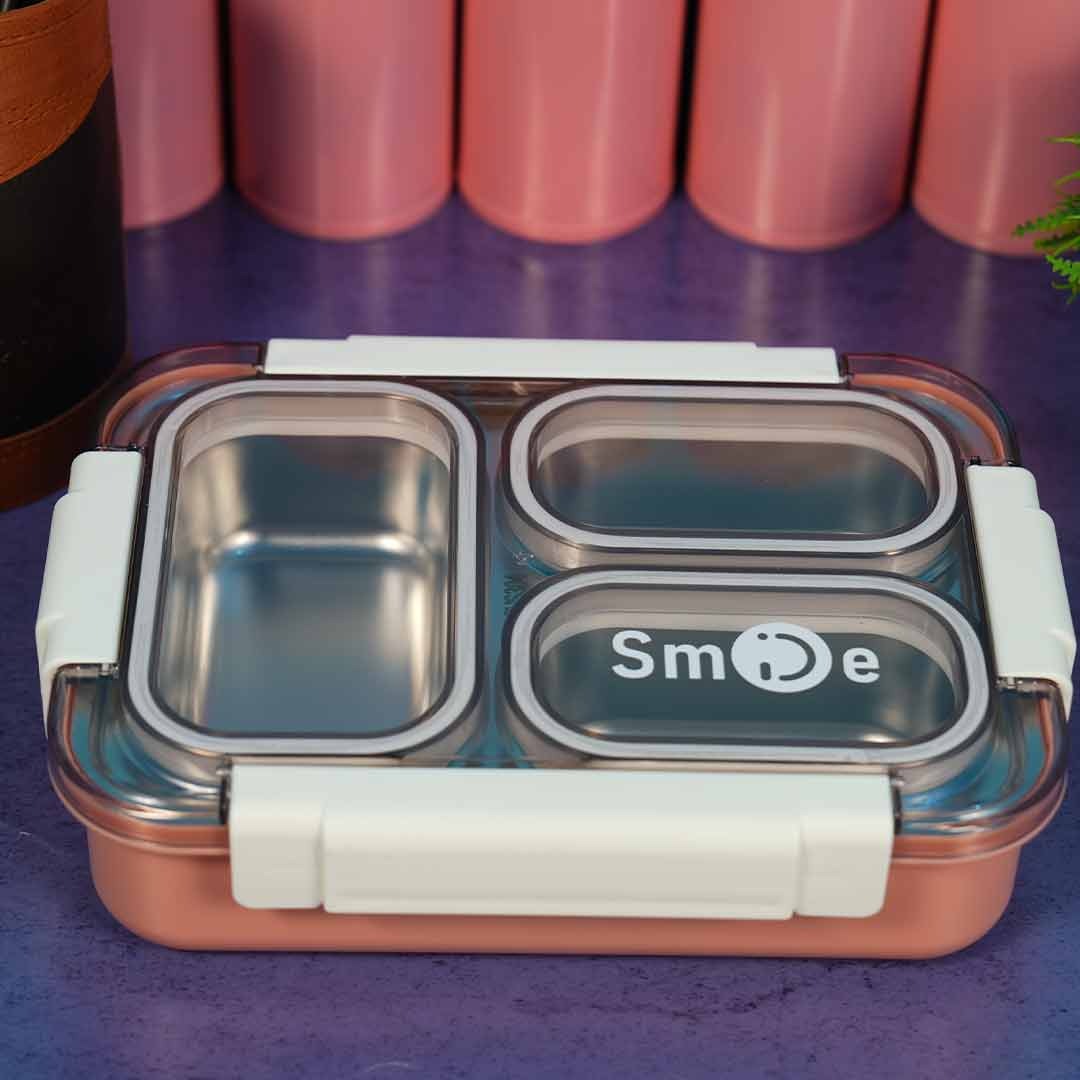 CUSTOM STAINLESS STEEL LUNCH BOX | 3 COMPARTMENTS