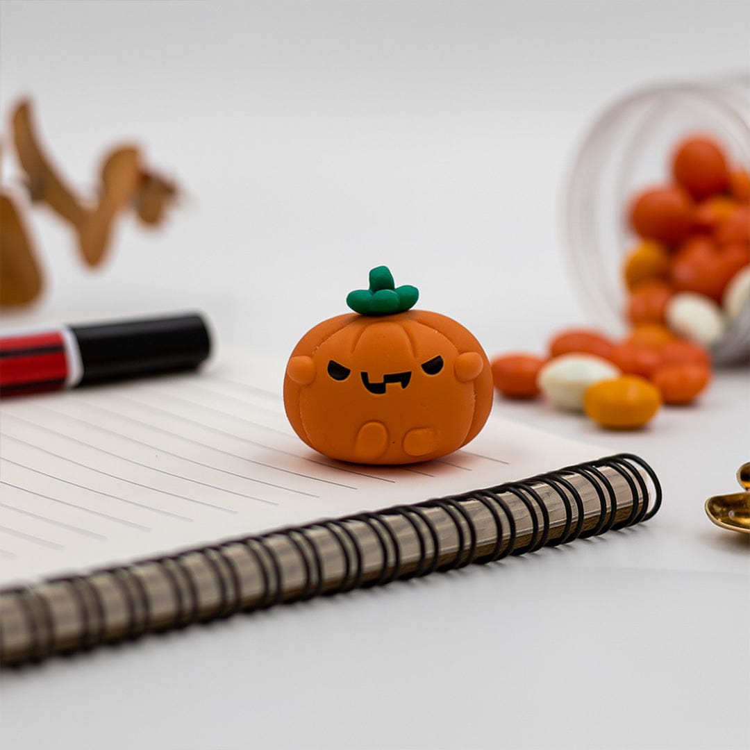 Halloween-themed eraser set.