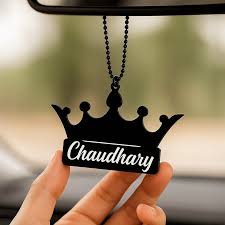 customizes wooden & acrylic cuttout with name car hanger