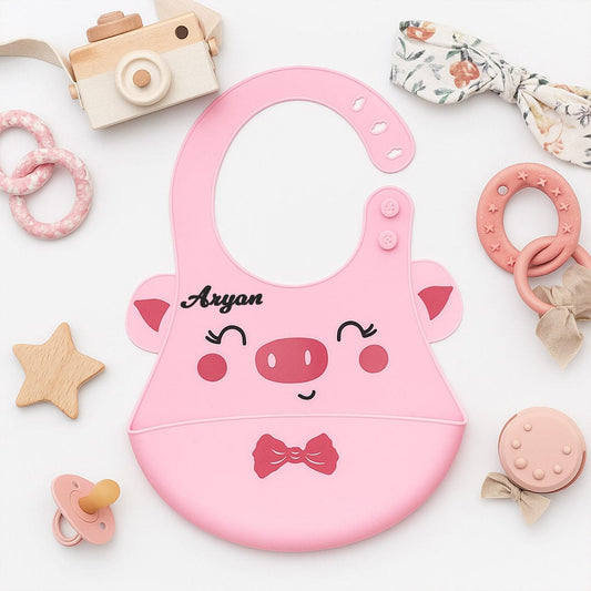 Personalized Silicone Baby Bib.