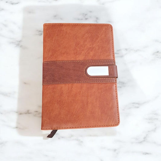 Brown A4 Paper Cover Diary – Custom Name & Logo Printing