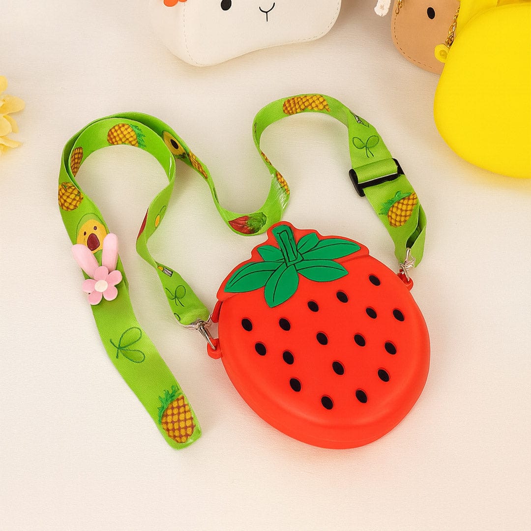 Cute fruit-shaped sling bags.