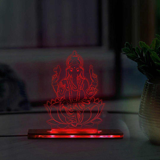 3D Acrylic Multicolored Religious Ganesha