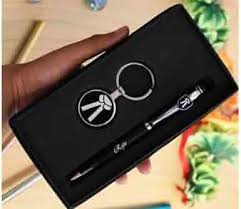 Advocate Logo Pen with Metal Keychain Combo sliver & black