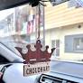 customizes wooden & acrylic cuttout with name car hanger