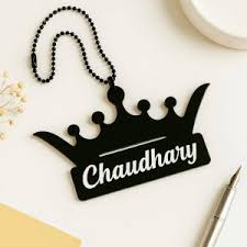 customizes wooden & acrylic cuttout with name car hanger