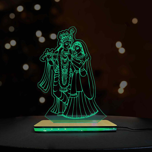 3d Acrylic Radha Krishan LED Lamp