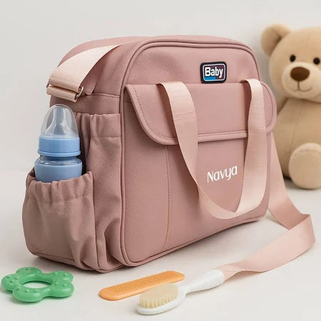 Personalized Baby Essentials Organizer Bag – Pink