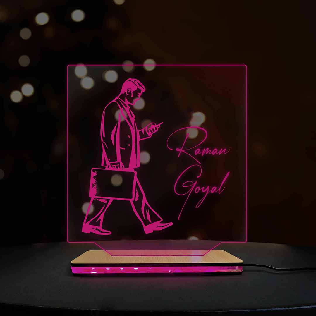 3d Acrylic Businessmen LED Lamp