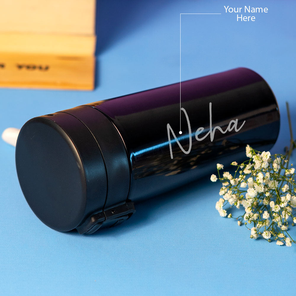 Black Stainless Insulated Coffee Mug Or Water Bottle