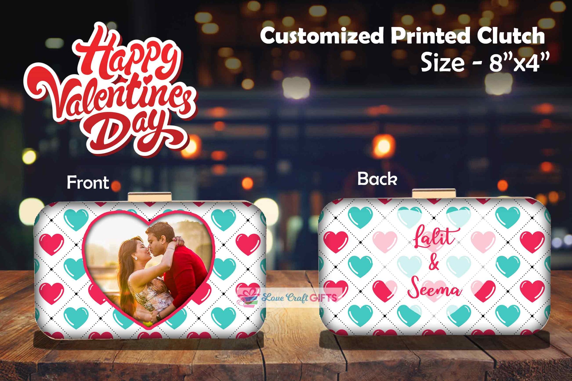 PERSONALIZED LADIES CLUTCH BAGS | love craft gift