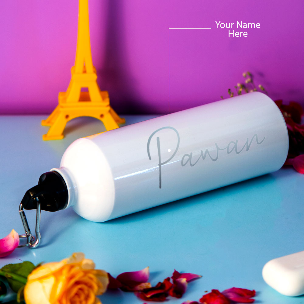 White Stainless Sipper Water Bottle