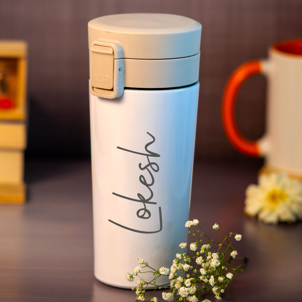 White Stainless Insulated Coffee Mug Or Water Bottle