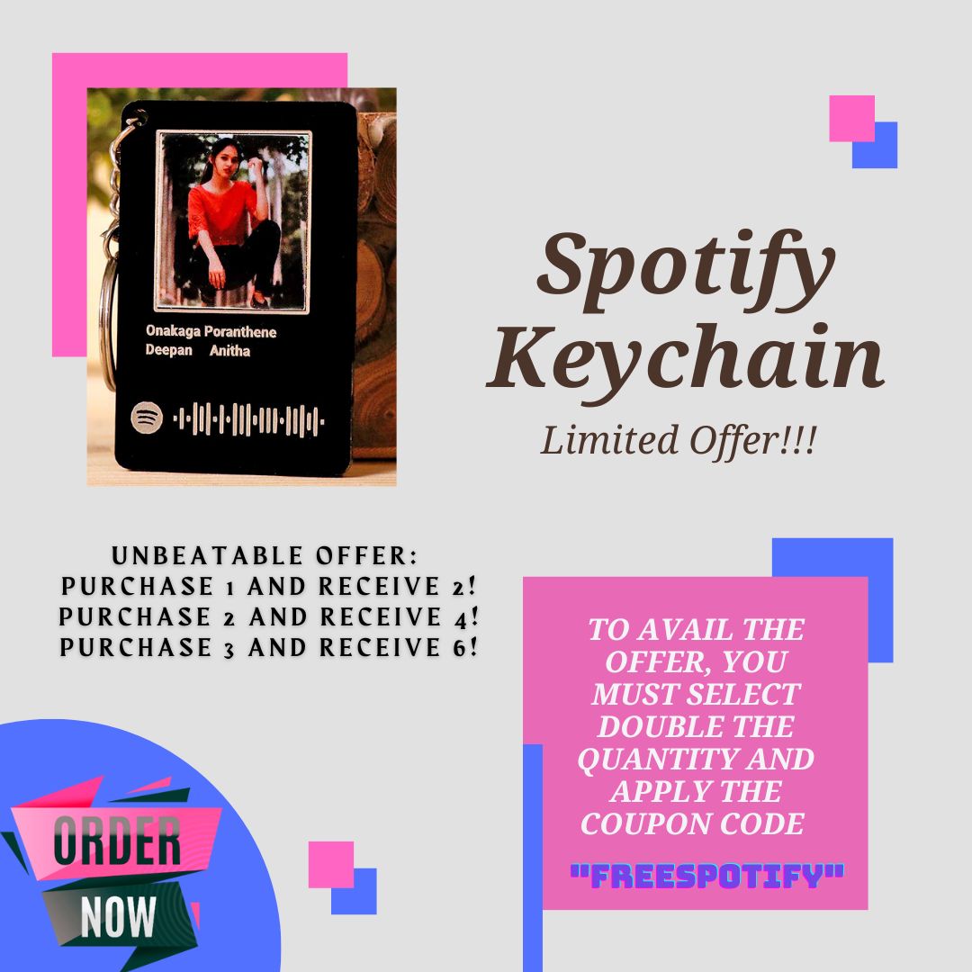 Spotify Music Keychain With Photo | Love Craft Gifts