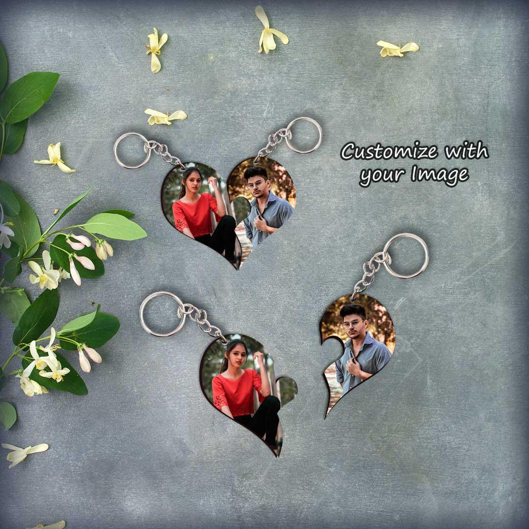 Couple Heart Puzzle Keychain | Love Craft Gifts