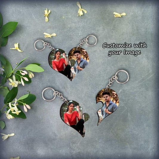 Couple Heart Puzzle Keychain | Love Craft  Gifts