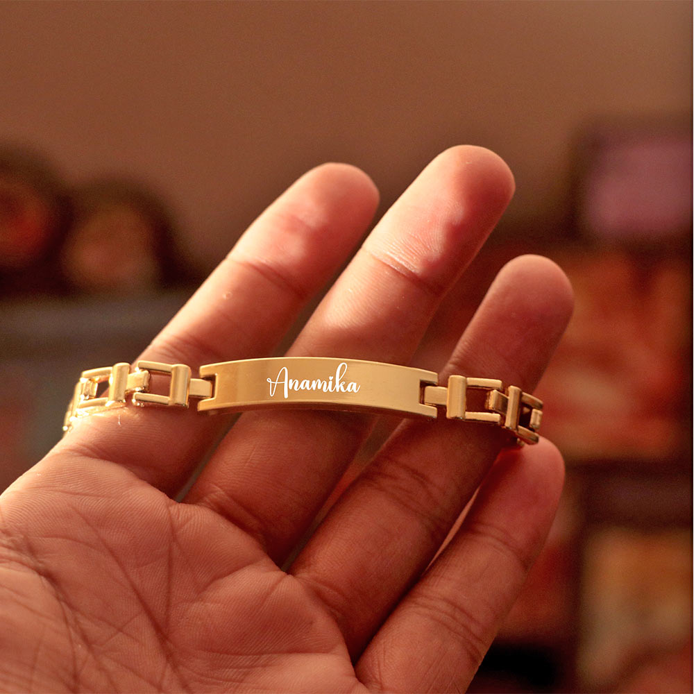 Personalized Golden Color Bracelet With Name