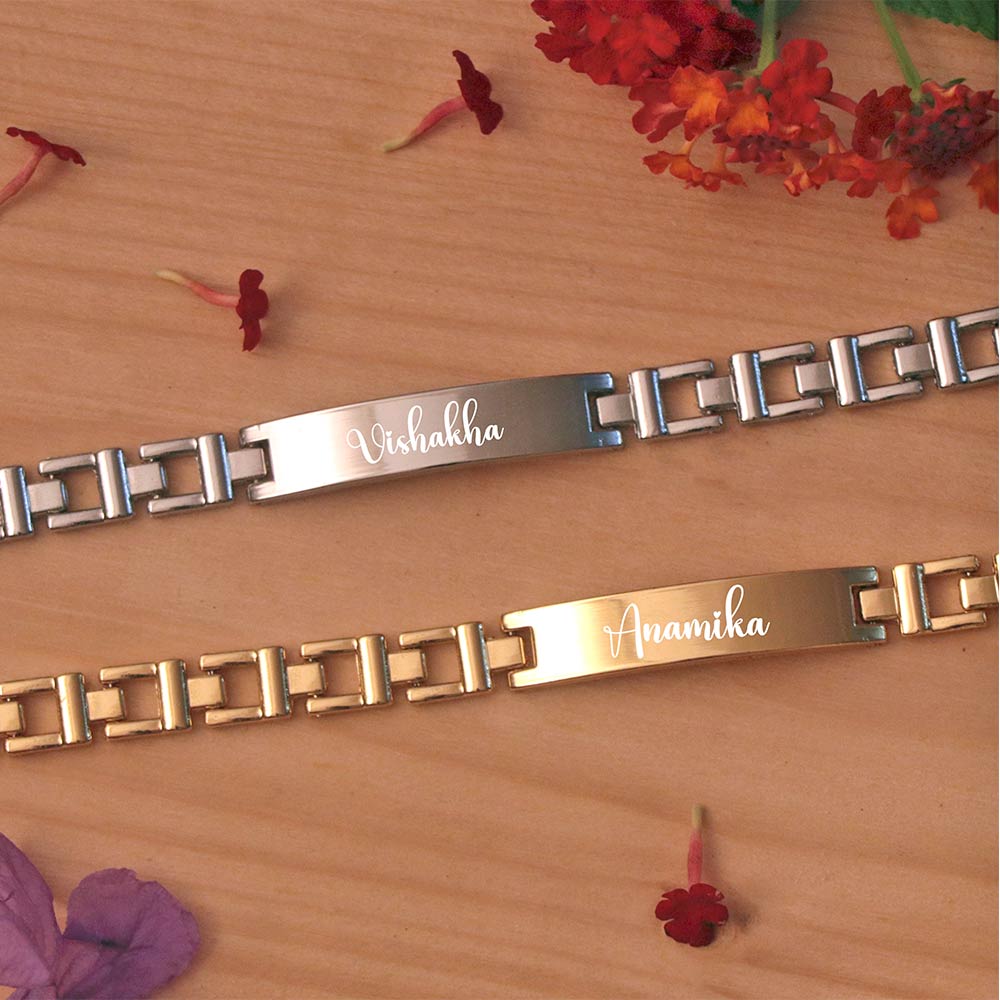 Personalized Silver Color Bracelet With Name