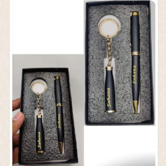 Personalized Pen And Keychain Gift Set