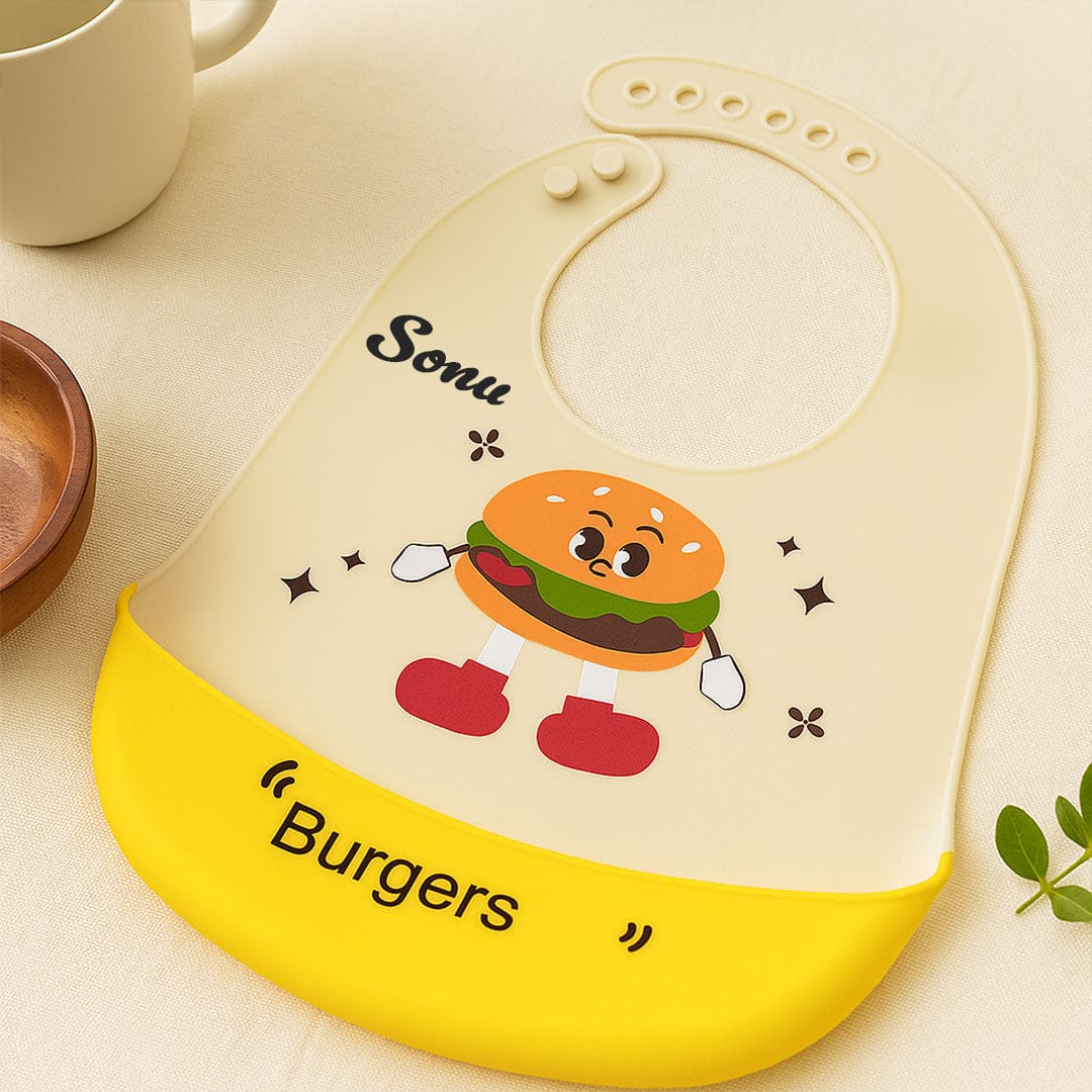 Personalized Silicone Baby Bib.