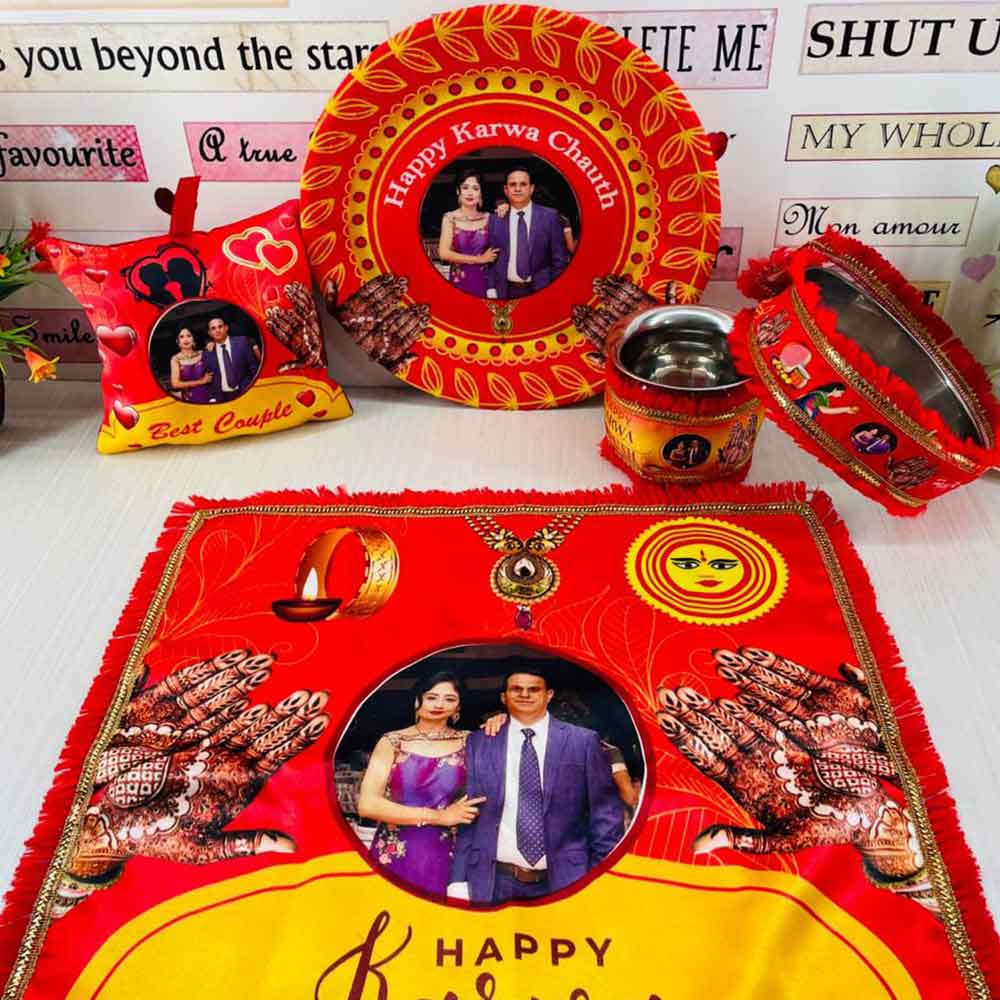 Personalized Karwa Chauth Pooja Thali Set