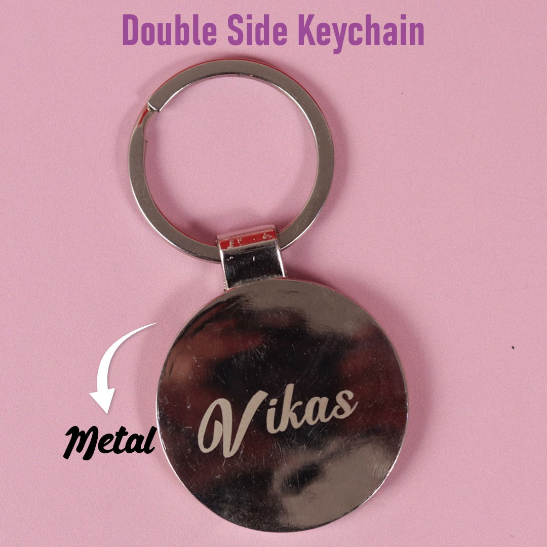 personalized double sided keychain