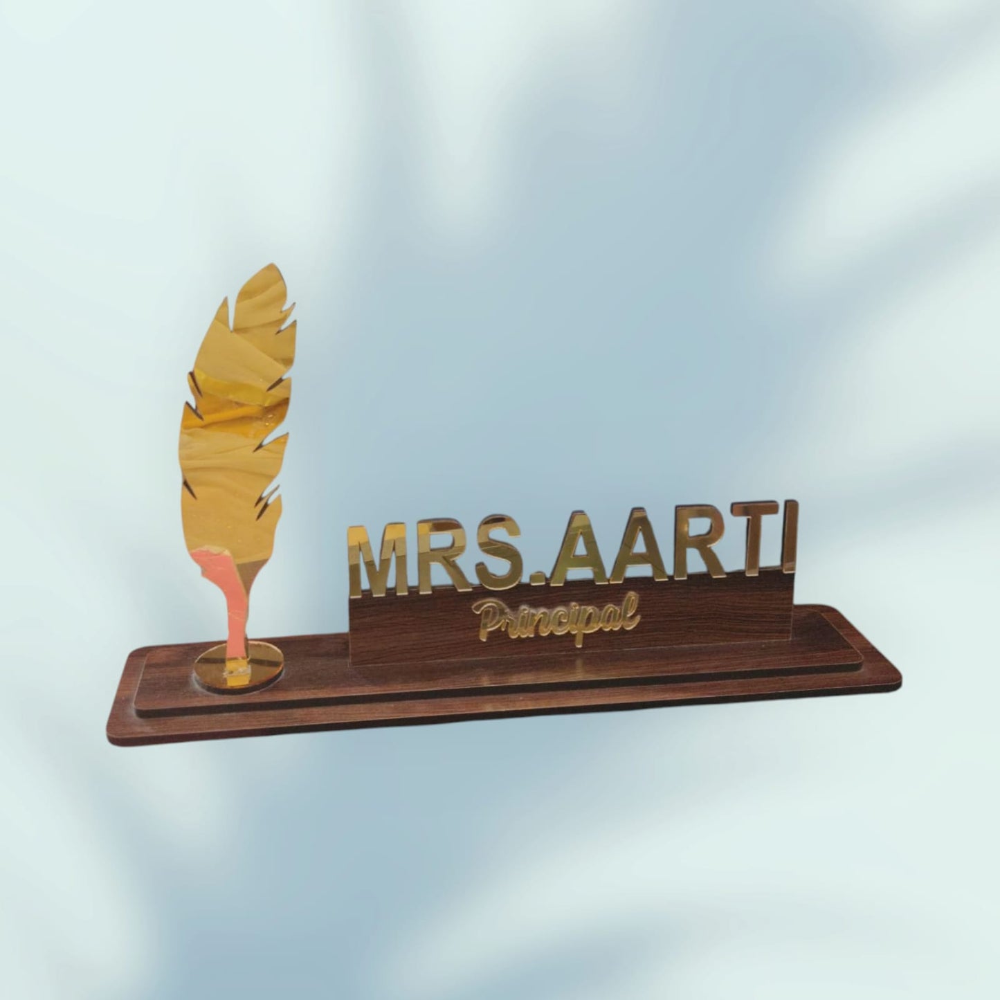 Incredible Gifts India Personalized Pen Holder Desk Name Plate with Pen