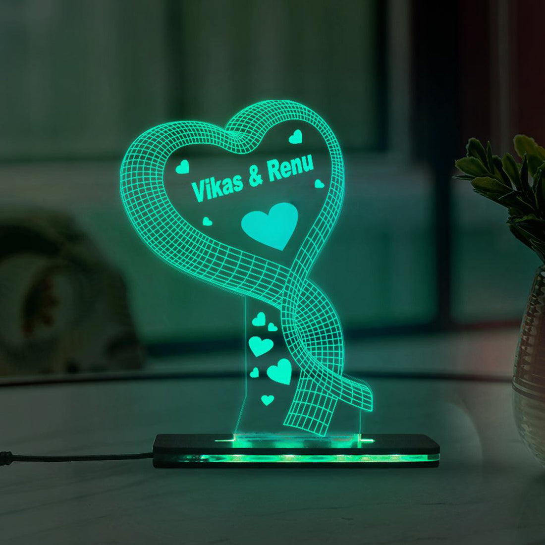 3d Acrylic Multi-Colored Love LED Lamp