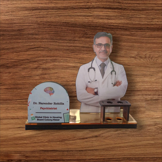 wooden tabal top with pen stand